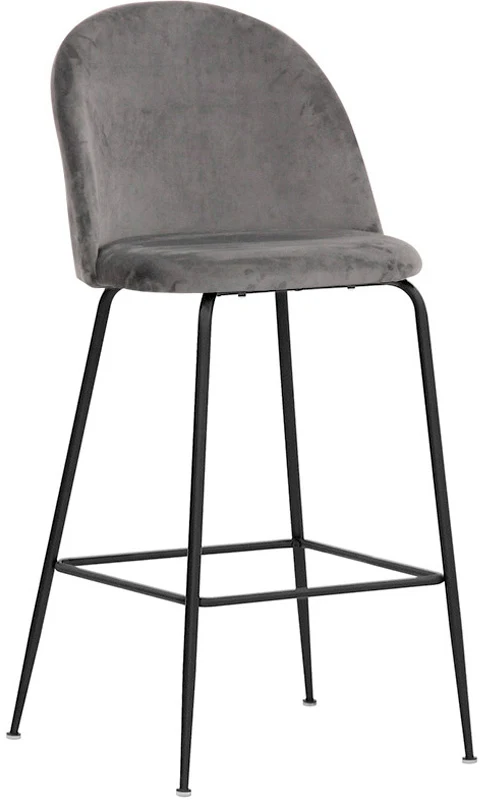 Set da 2 Sgabello alto moderno seduta in velluto cm 44x42x108h - vari colori