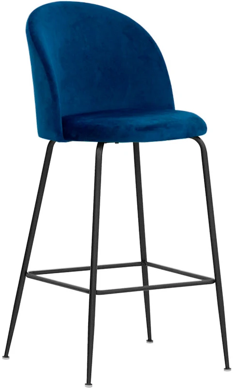 Set da 2 Sgabello alto moderno seduta in velluto cm 44x42x108h - vari colori