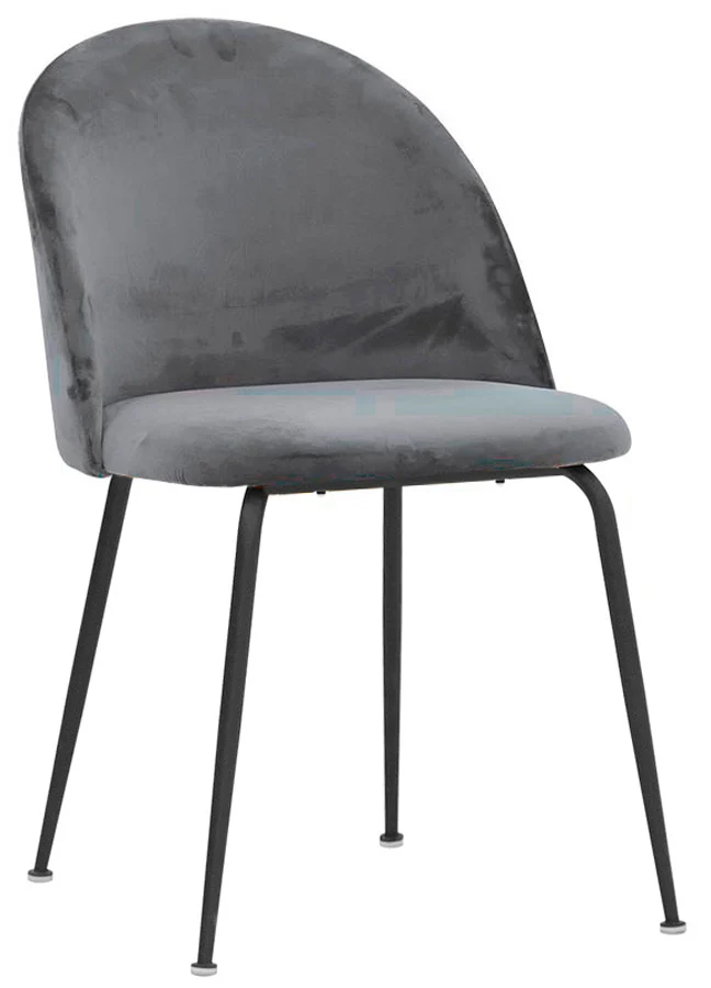 Set da 2 sedia moderna seduta in velluto struttura in metallo cm 42x46x78h - vari colori