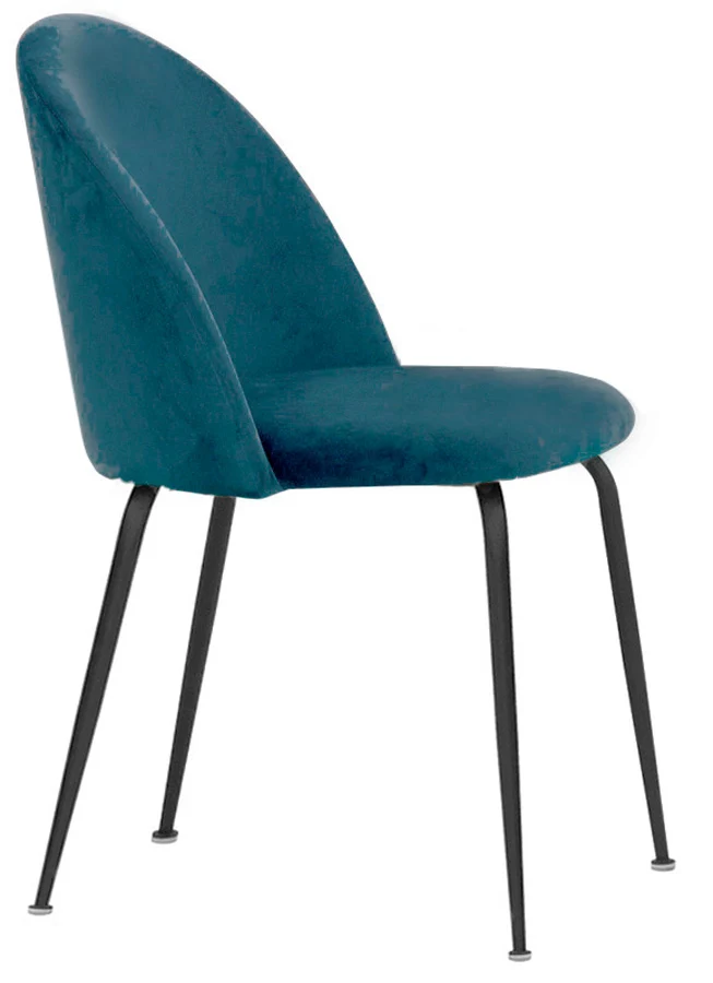 Set da 2 sedia moderna seduta in velluto struttura in metallo cm 42x46x78h - vari colori