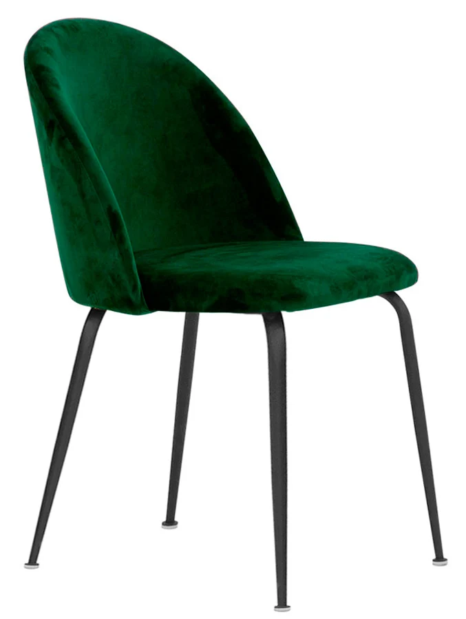Set da 2 sedia moderna seduta in velluto struttura in metallo cm 42x46x78h - vari colori
