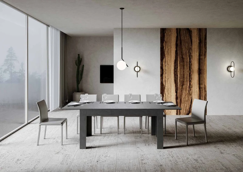 Diaz - Tavolo allungabile moderno per soggiorno in legno cm 160/220x90x77h - vari colori