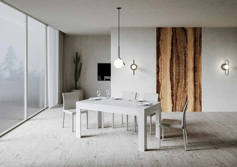 Diaz - Tavolo allungabile moderno per soggiorno in legno cm 160/220x90x77h - vari colori