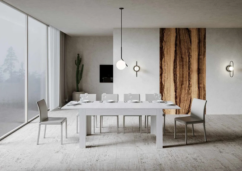 Diaz - Tavolo allungabile moderno per soggiorno in legno cm 160/220x90x77h - vari colori