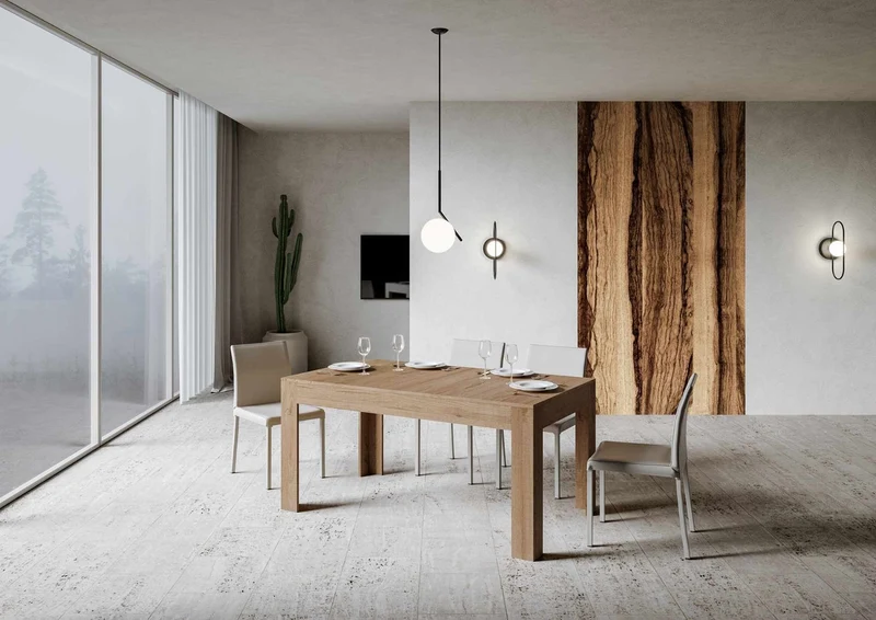 Diaz - Tavolo allungabile moderno per soggiorno in legno cm 160/220x90x77h - vari colori