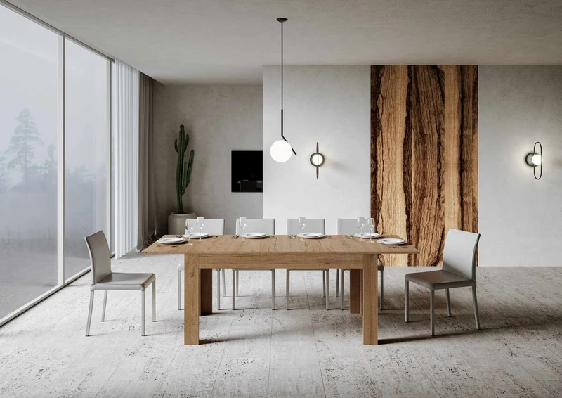 Diaz - Tavolo allungabile moderno per soggiorno in legno cm 160/220x90x77h - vari colori