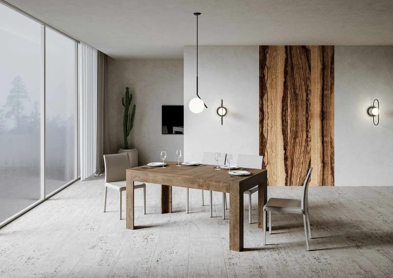 Diaz - Tavolo allungabile moderno per soggiorno in legno cm 160/220x90x77h - vari colori