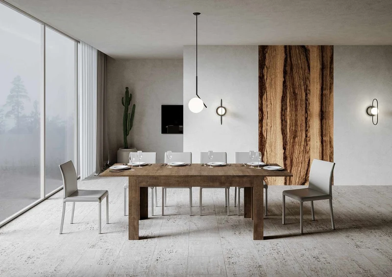 Diaz - Tavolo allungabile moderno per soggiorno in legno cm 160/220x90x77h - vari colori
