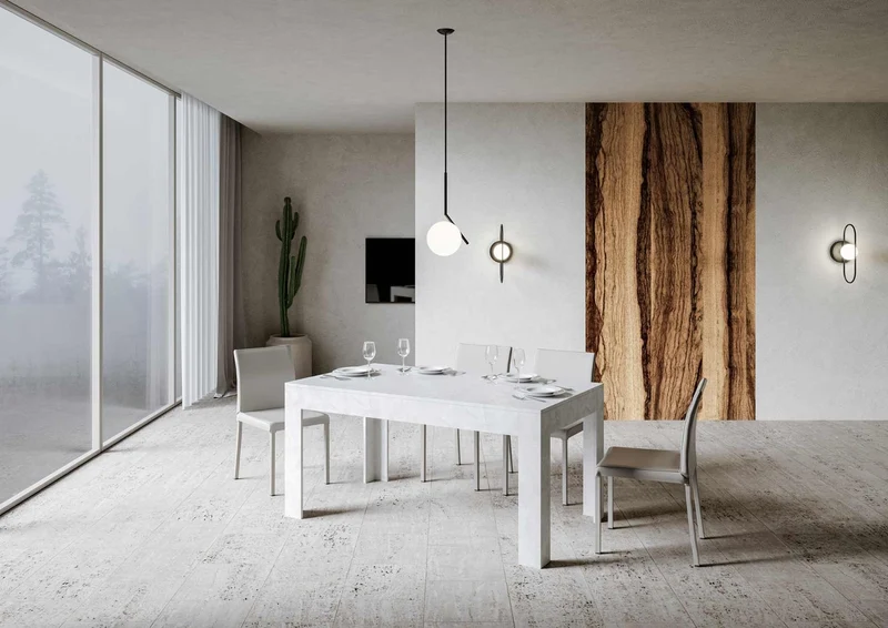 Diaz - Tavolo allungabile moderno per soggiorno in legno cm 160/220x90x77h - vari colori