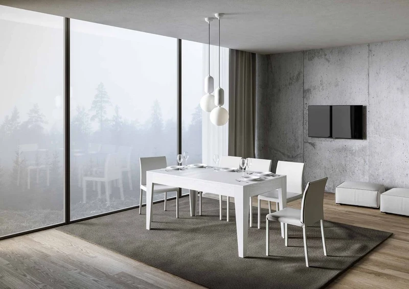 Martino - Tavolo allungabile da pranzo in legno cm 160/220x90x77h - vari colori