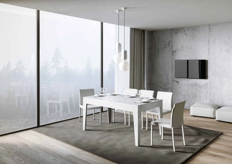 Martino - Tavolo allungabile da pranzo in legno cm 160/220x90x77h - vari colori