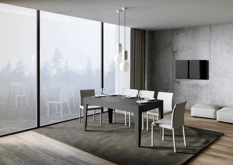 Martino - Tavolo allungabile da pranzo in legno cm 160/220x90x77h - vari colori