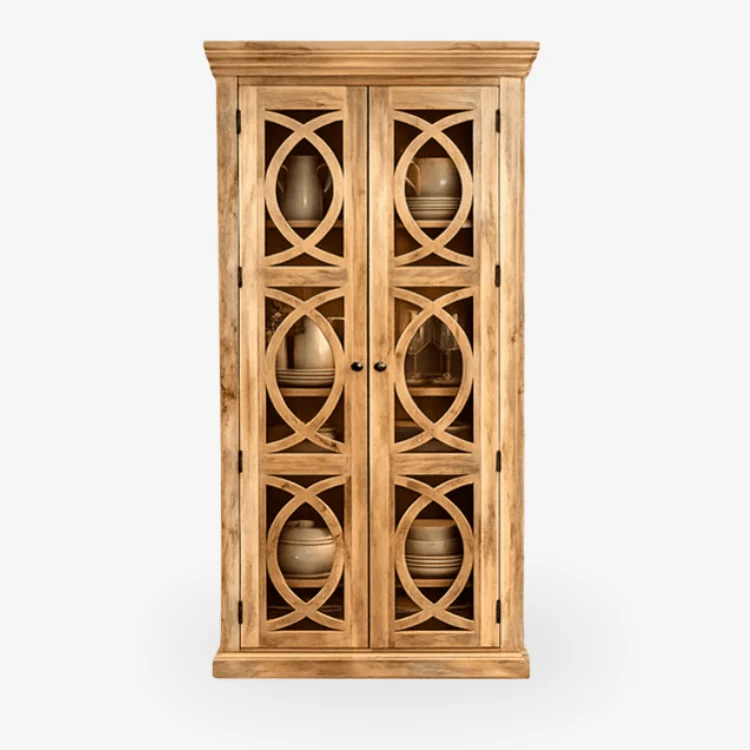 Alacena vitrina Mangoa madera maciza de mango 200x90 cm