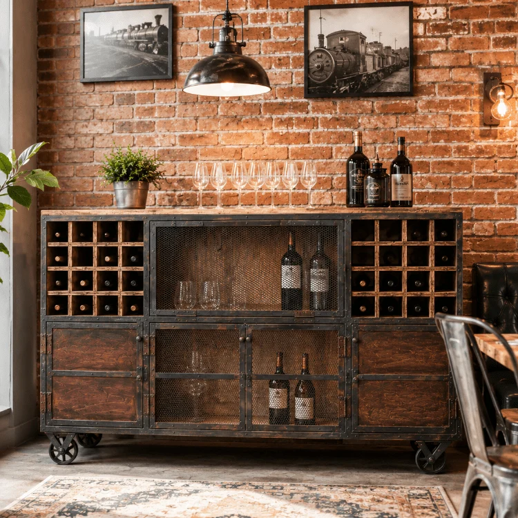 Mueble Botellero vintage industrial Alisa XL