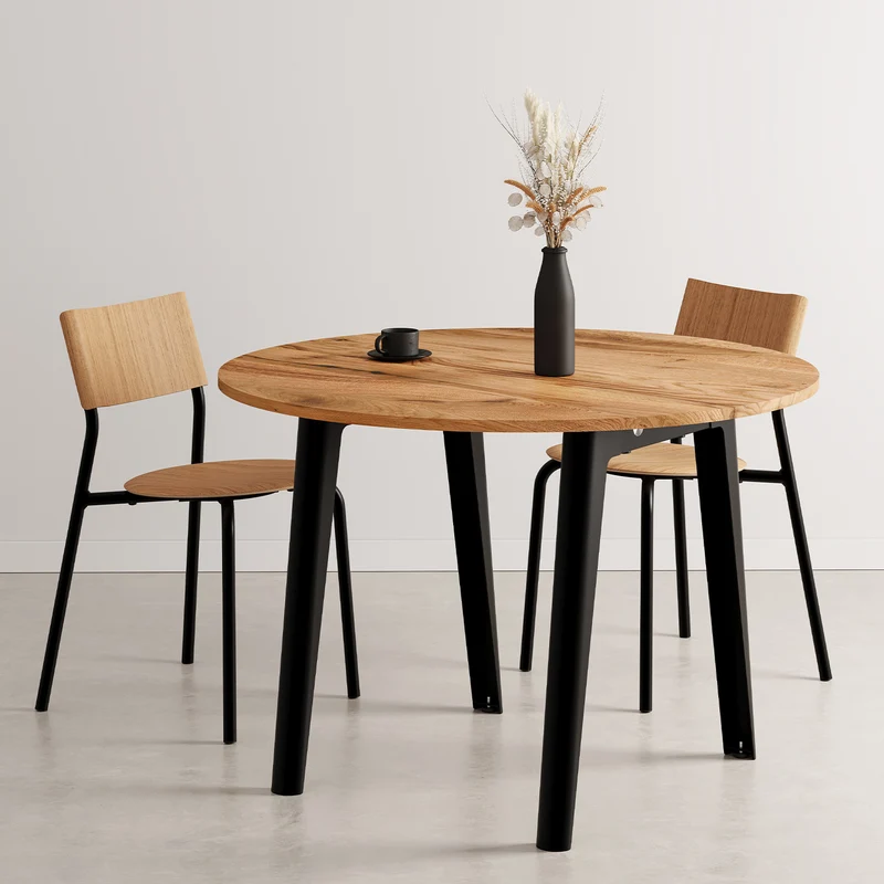 Table ronde NEW MODERN Ø 110cm - bois ancien recyclé