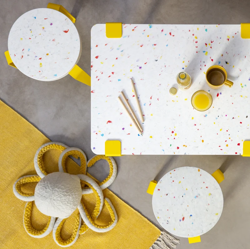 Bureau enfant TIPTOE 70x50cm - plastique recyclé Tutti Frutti