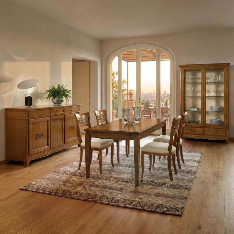Sala da Pranzo Classica Completa in Ciliegio D'Este