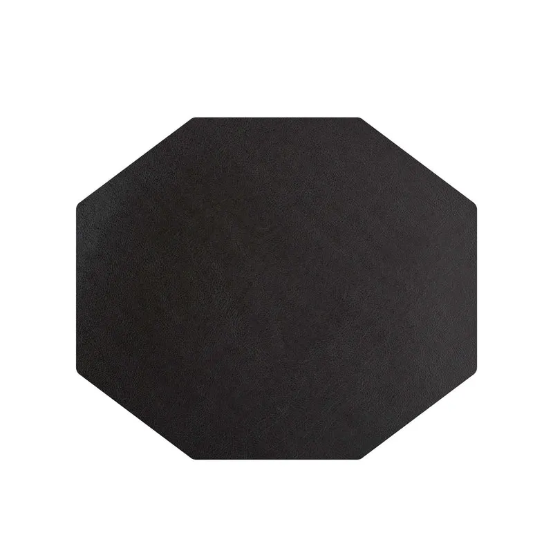 Leather Octagonal PLACEMAT & Napkin Rings BOTTEGA by Ekaterina Borovkova for ADJ STYLE
