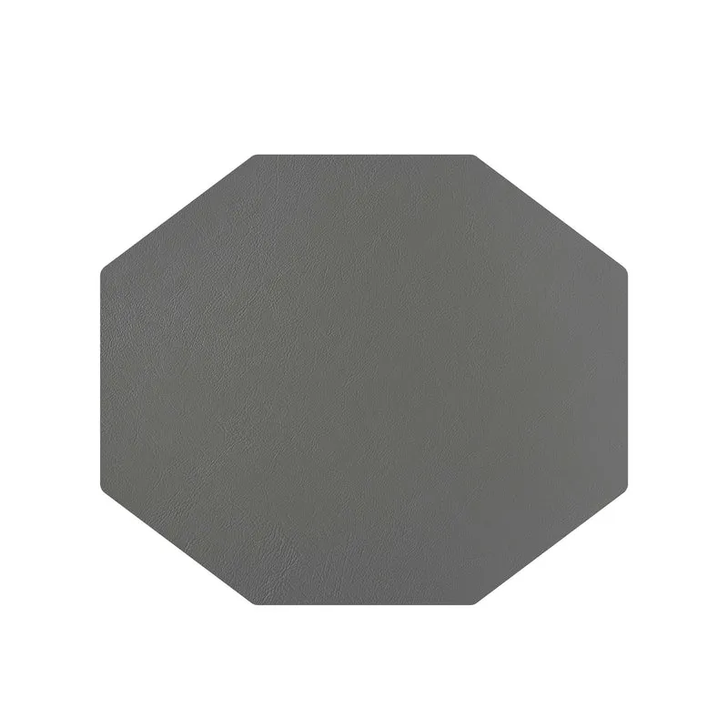 Leather Octagonal PLACEMAT & Napkin Rings BOTTEGA by Ekaterina Borovkova for ADJ STYLE