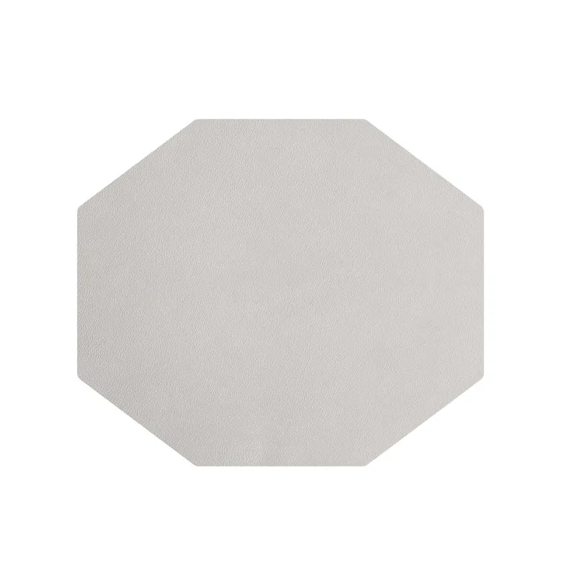 Leather Octagonal PLACEMAT & Napkin Rings BOTTEGA by Ekaterina Borovkova for ADJ STYLE