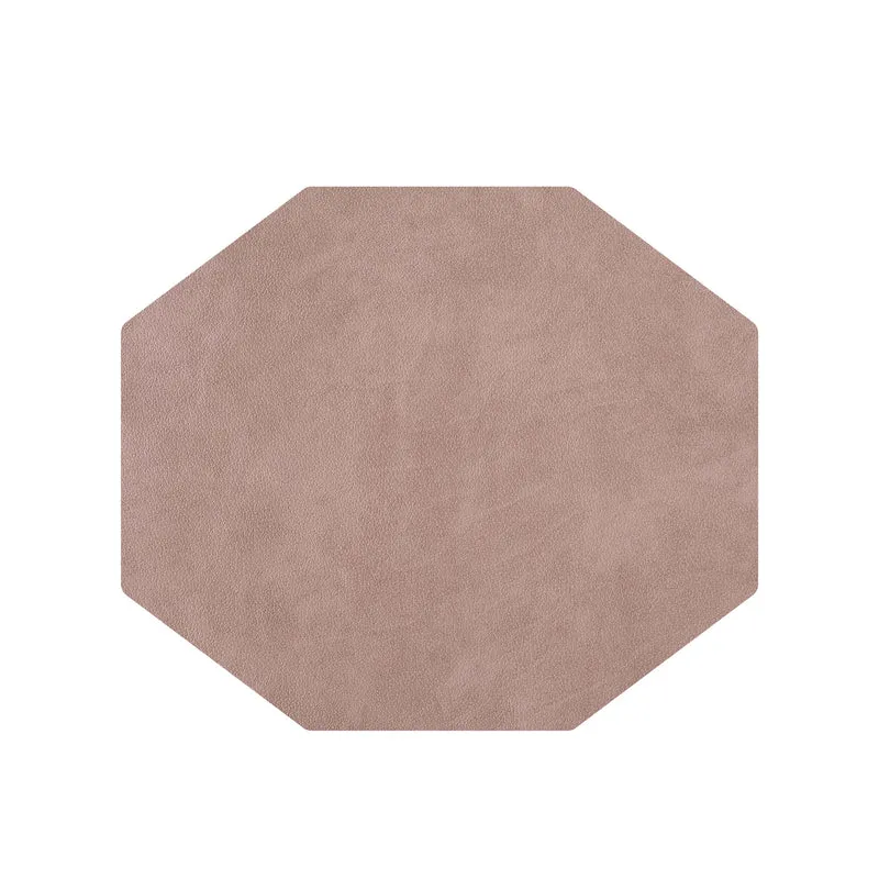 Leather Octagonal PLACEMAT & Napkin Rings BOTTEGA by Ekaterina Borovkova for ADJ STYLE