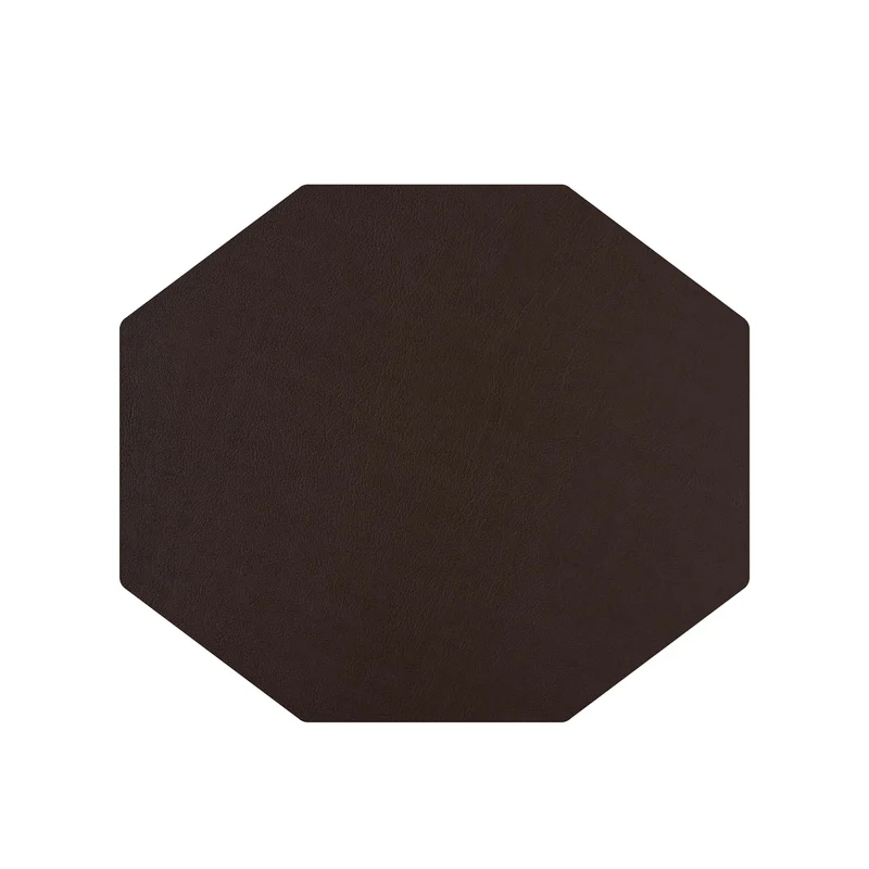 Leather Octagonal PLACEMAT & Napkin Rings BOTTEGA by Ekaterina Borovkova for ADJ STYLE