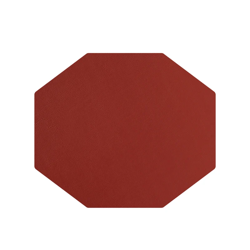 Leather Octagonal PLACEMAT & Napkin Rings BOTTEGA by Ekaterina Borovkova for ADJ STYLE