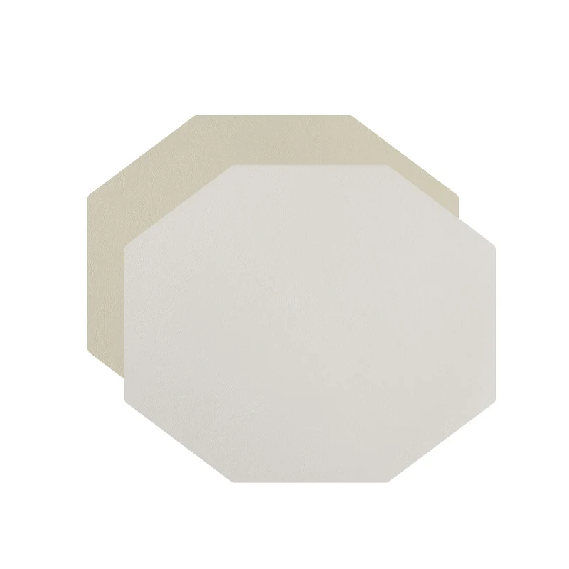 Leather Octagonal PLACEMAT & Napkin Rings BOTTEGA by Ekaterina Borovkova for ADJ STYLE
