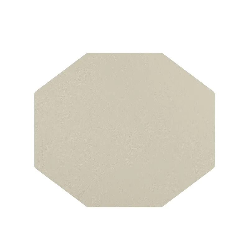 Leather Octagonal PLACEMAT & Napkin Rings BOTTEGA by Ekaterina Borovkova for ADJ STYLE