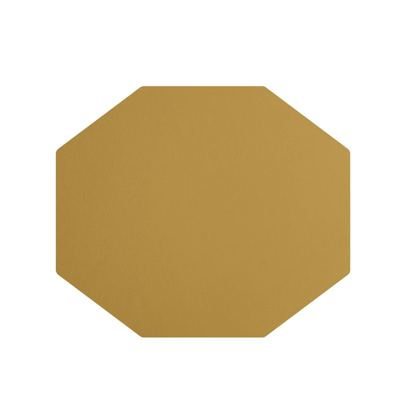 Leather Octagonal PLACEMAT & Napkin Rings BOTTEGA by Ekaterina Borovkova for ADJ STYLE