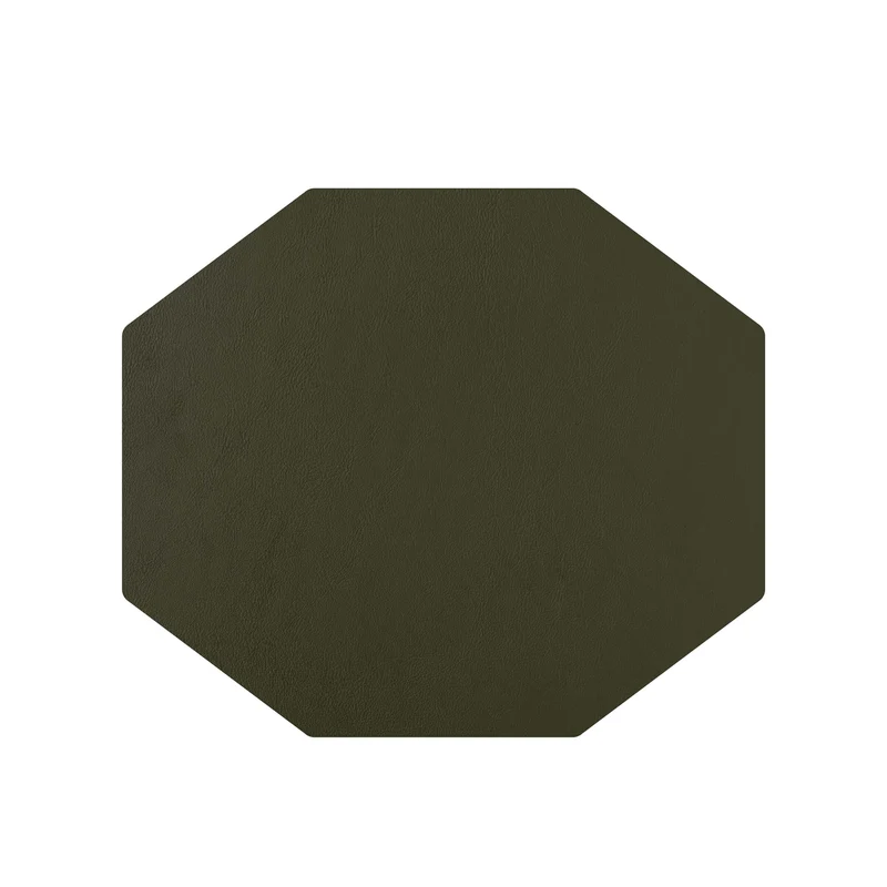 Leather Octagonal PLACEMAT & Napkin Rings BOTTEGA by Ekaterina Borovkova for ADJ STYLE