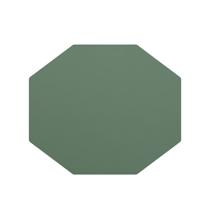 Leather Octagonal PLACEMAT & Napkin Rings BOTTEGA by Ekaterina Borovkova for ADJ STYLE