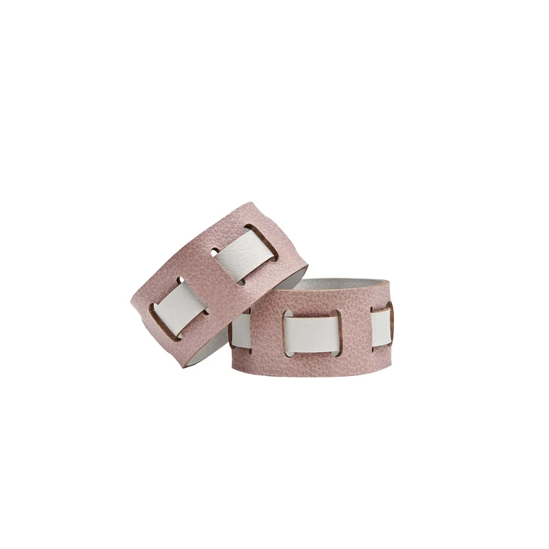 Leather Oval PLACEMAT & Napkin Rings BOTTEGA by Ekaterina Borovkova for ADJ STYLE