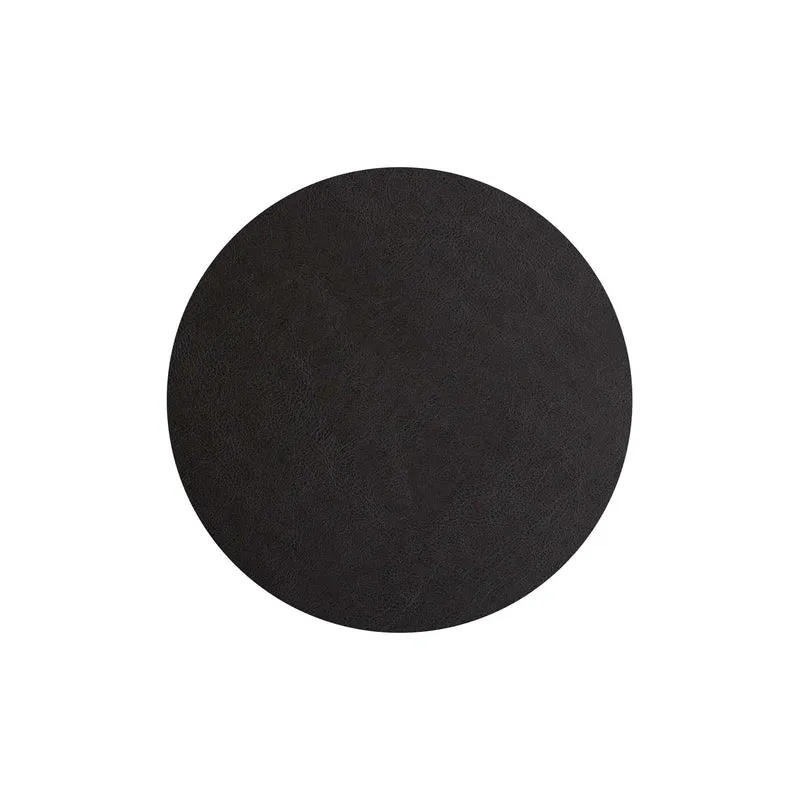 Leather Round PLACEMAT & Napkin Rings BOTTEGA by Ekaterina Borovkova for ADJ STYLE