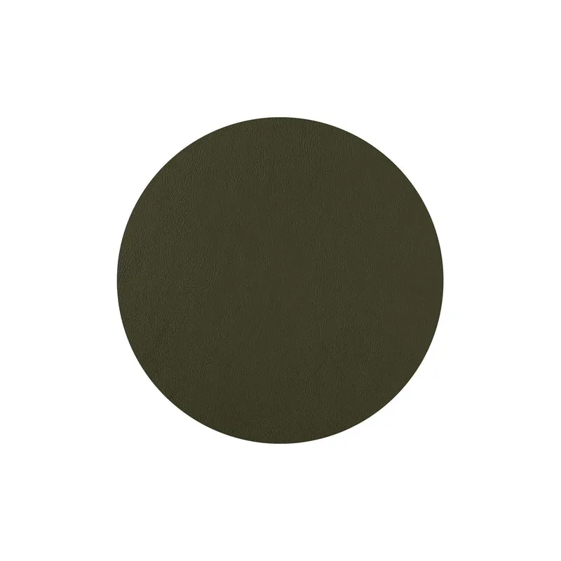 Leather Round PLACEMAT & Napkin Rings BOTTEGA by Ekaterina Borovkova for ADJ STYLE