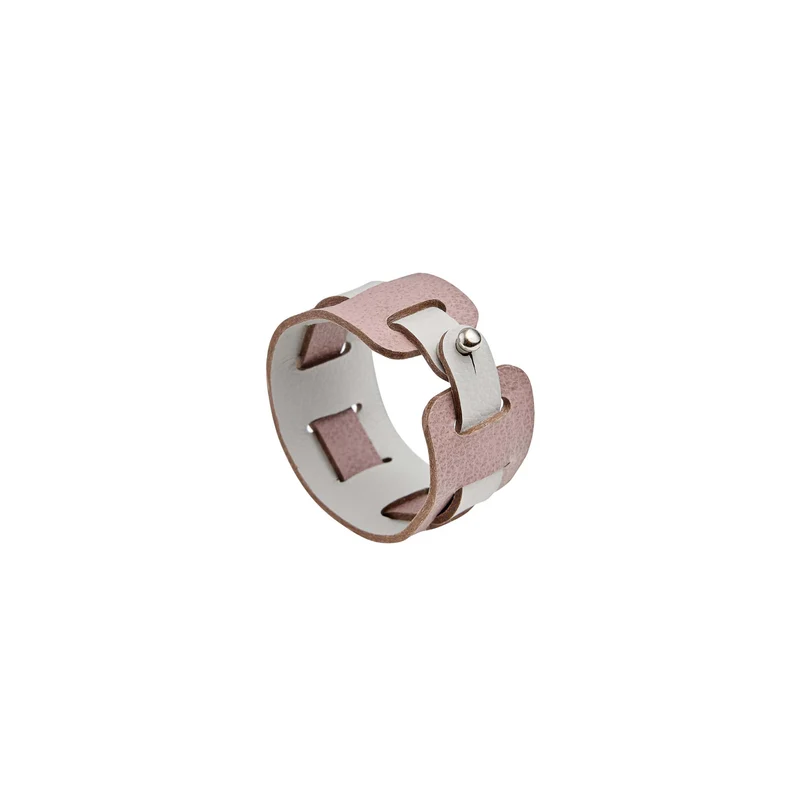 Leather Oval PLACEMAT & Napkin Rings BOTTEGA by Ekaterina Borovkova for ADJ STYLE