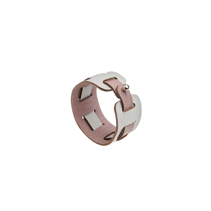 Leather Oval PLACEMAT & Napkin Rings BOTTEGA by Ekaterina Borovkova for ADJ STYLE