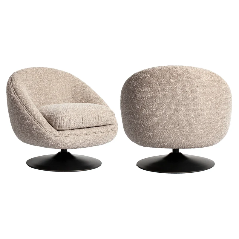 Richmond Interiors Lounge Stuhl Nodo natural chunky swivel