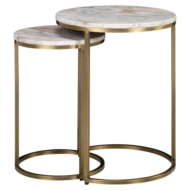 Richmond Interiors Beistelltisch Bottega Blush beige (Set of 2)