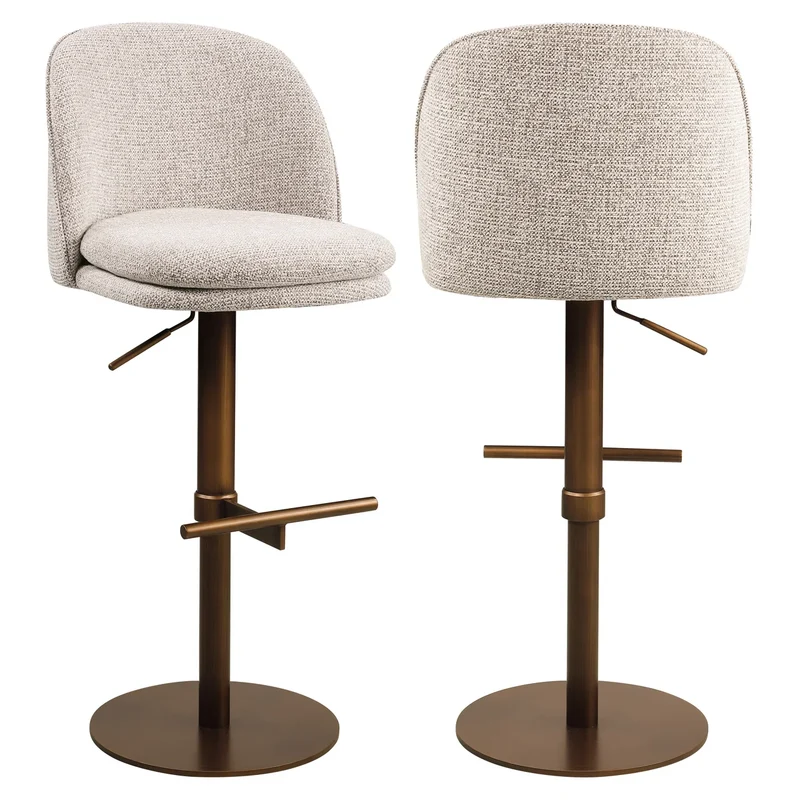 Richmond Interiors Barhocker Vesper mocca fancy