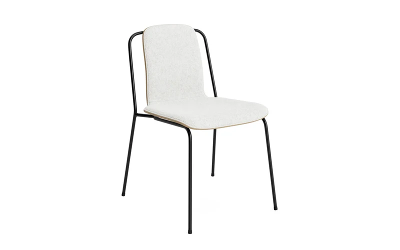 Studio Stuhl Frontpolster Schwarz Stahl Eiche/Hallingdal