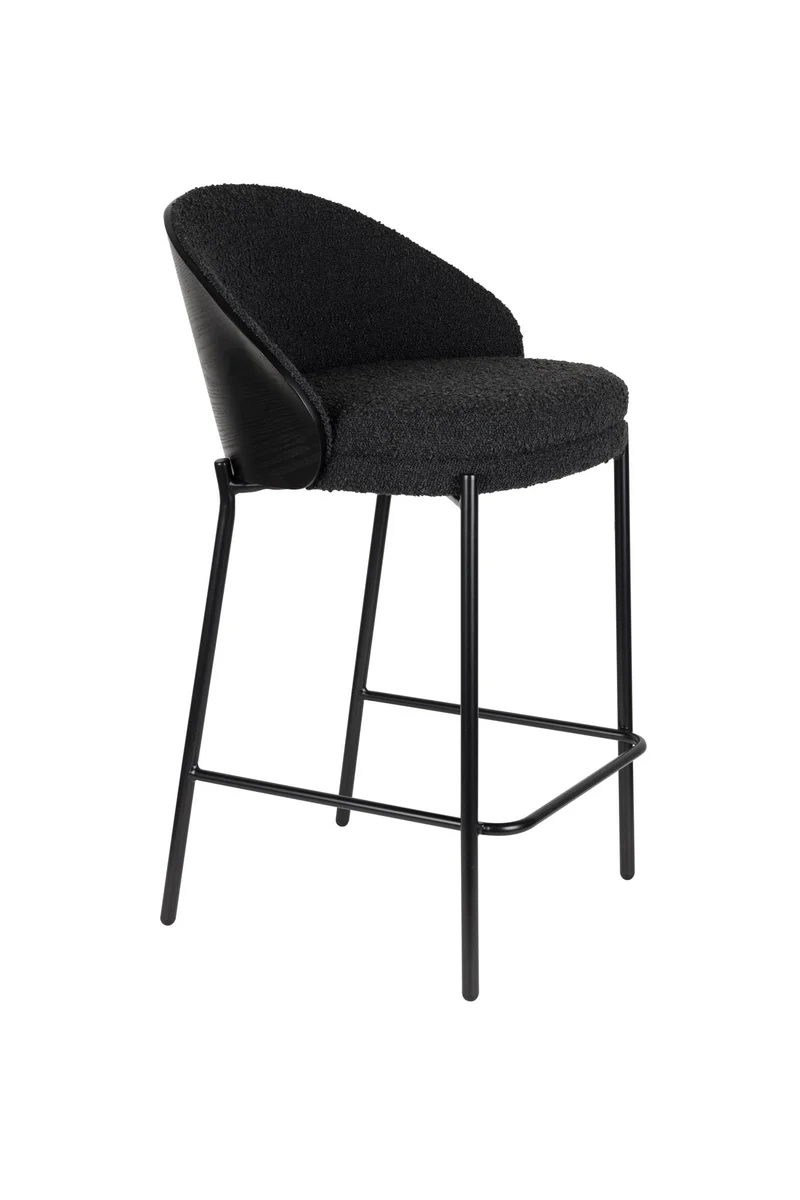 Barstuhl Rodin Bouclé Black