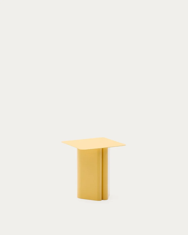 Beistelltisch Arvin aus Eisen in Gelb 42 x 42 cm