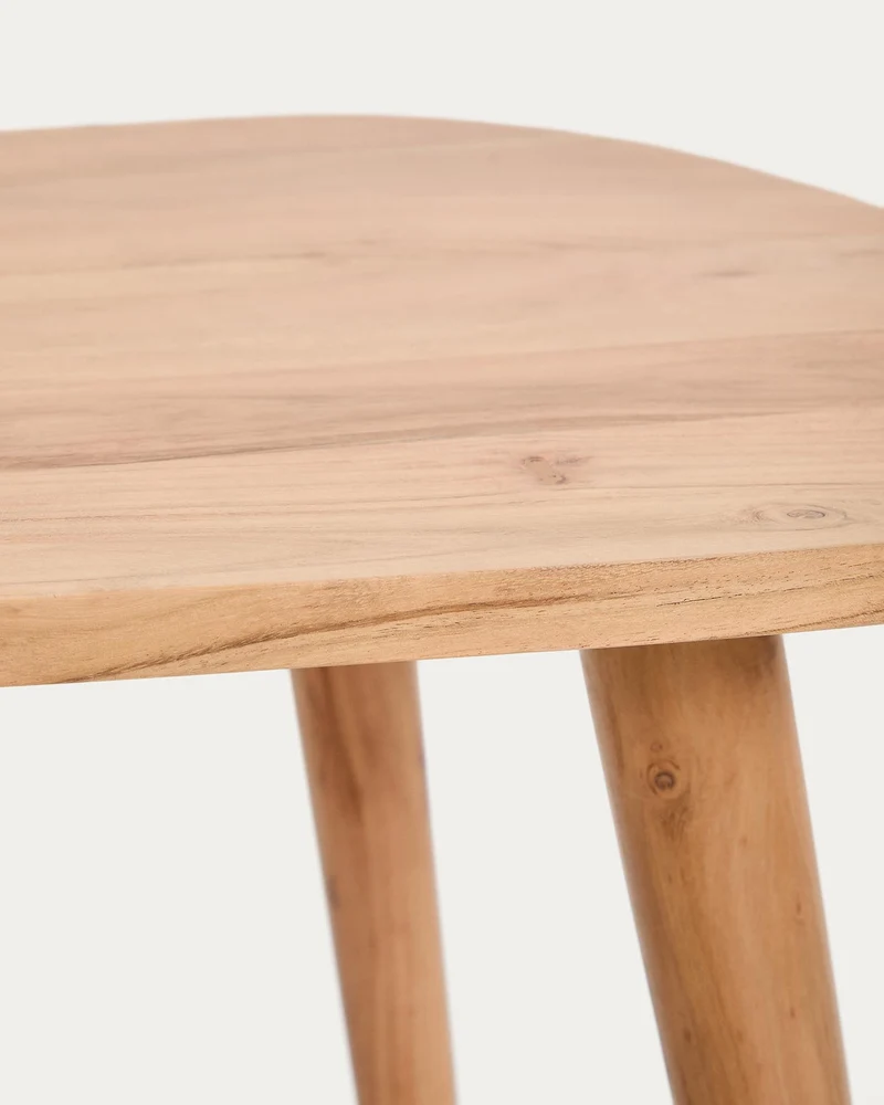 Couchtisch Duvani aus massivem Akazienholz mit gebleichtem Finish Ø 110 x 60 cm