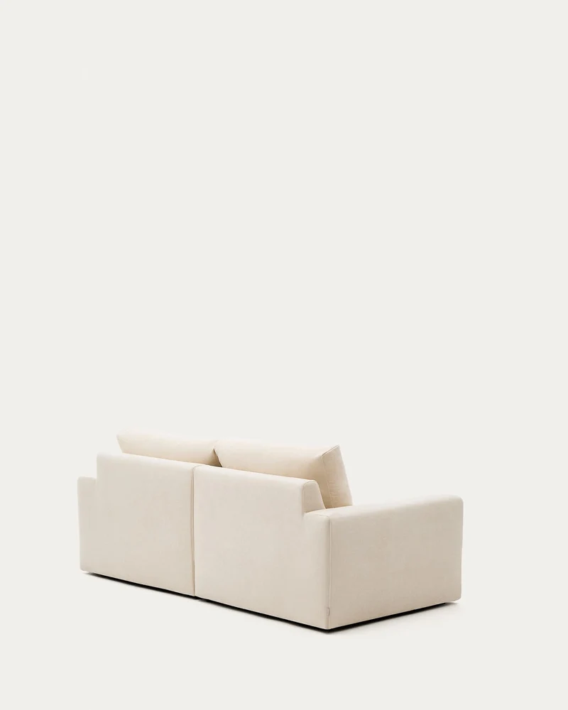 Modulares Sofa Alea für 3 Personen mit abnehmbarem Bezug aus Chenille mit Chaiselongue rec