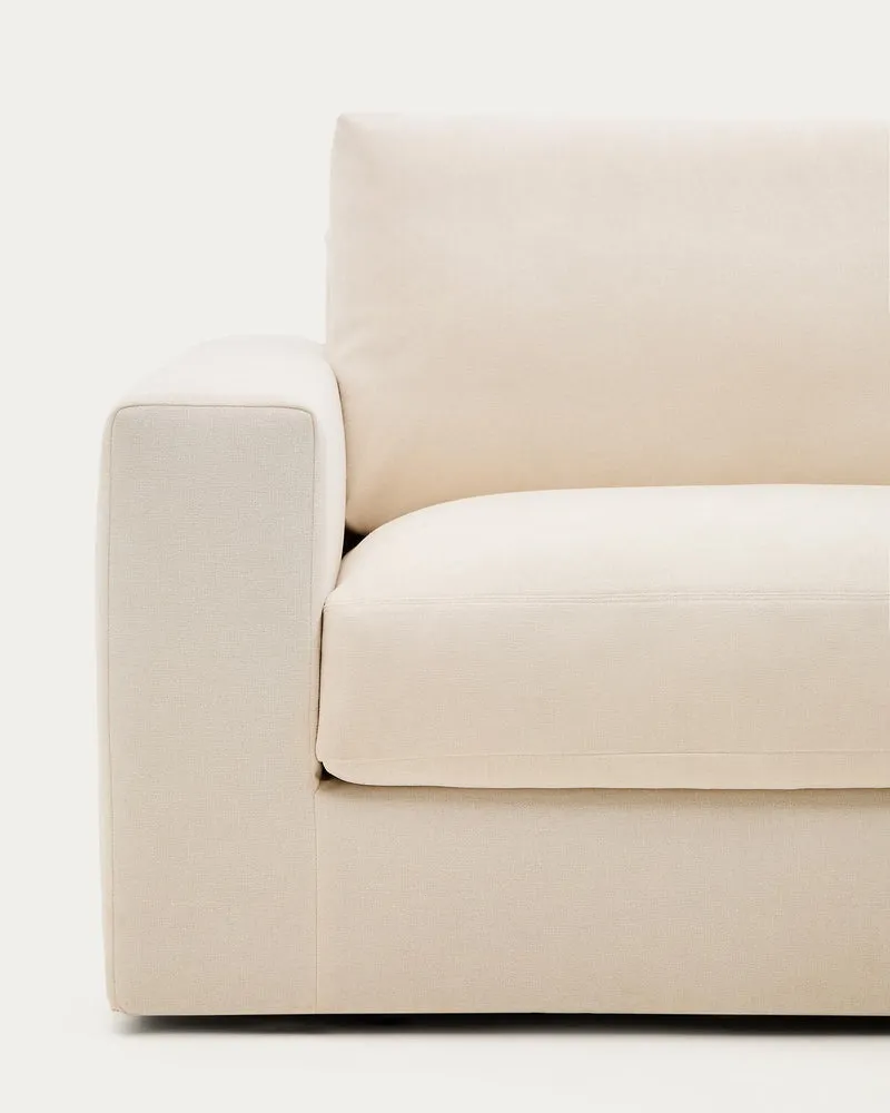 Modulares Sofa Alea für 3 Personen mit abnehmbarem Bezug aus Chenille mit Chaiselongue rec