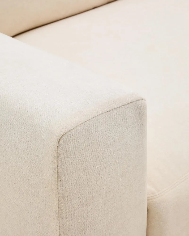 Modulares Sofa Alea für 4 Personen mit abnehmbarem Bezug aus Chenille mit Chaiselongue rec