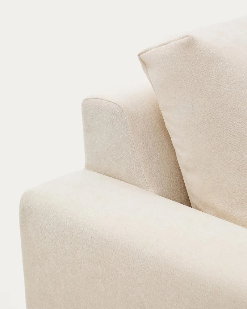 Modulares Sofa Alea für 5 Personen mit abnehmbarem Bezug aus Chenille mit Chaiselongue lin