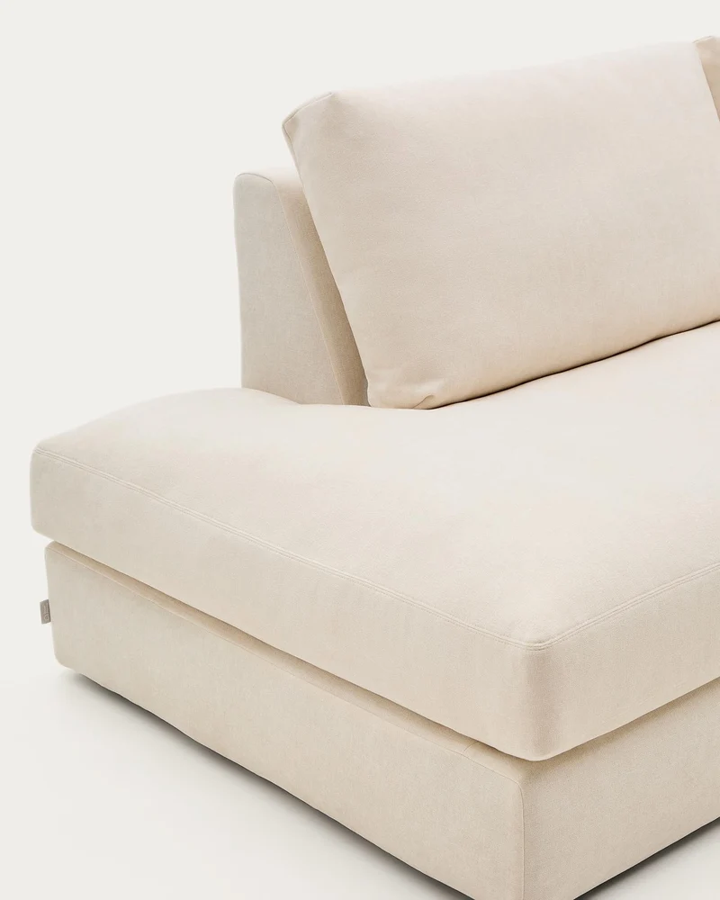 Modulares Sofa Alea für 5 Personen mit abnehmbarem Bezug aus Chenille mit Chaiselongue rec
