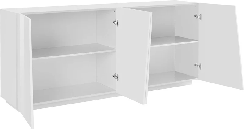 Gioffreia - Madia da soggiorno moderna in legno con 4 ante cm 200x43x86h - vari colori